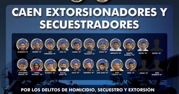 Aprenden a sujetos responsables de secuestro, homicidio y extorsión
