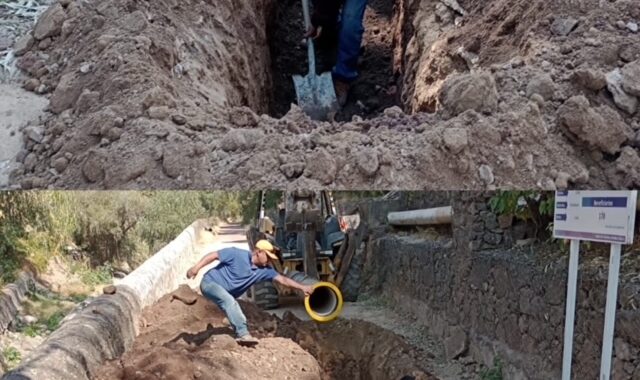 Renuevan línea de agua potable en el Antiguo Camino a Marfil