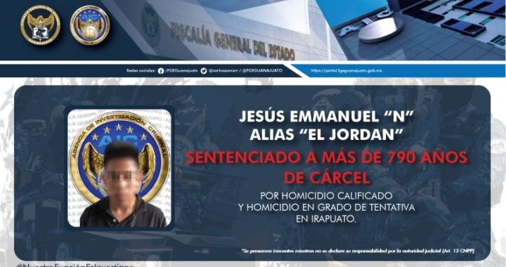 Jesús Emmanuel “N”, fue sentenciado a 797 años de prisión