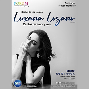 El Auditorio Mateo Herrera recibirá a la soprano Luxana Lozano en un recital de voz y piano titulado Cantos de amor y mar