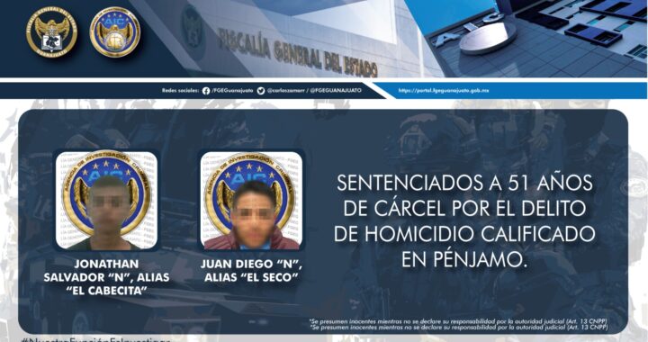 Jóvenes sicarios son sentenciados a más de 50 años de cárcel