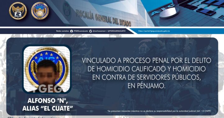 Esclarecen homicidio en Pénjamo de un adolescente y un oficial de policía