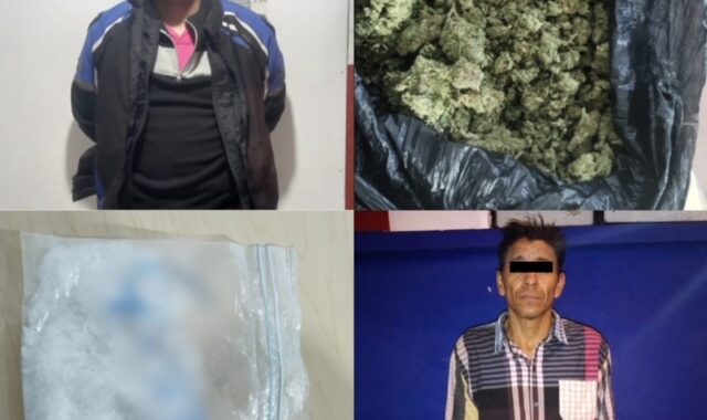 Arresta Policía Municipal a dos hombres por posesión de presunta droga