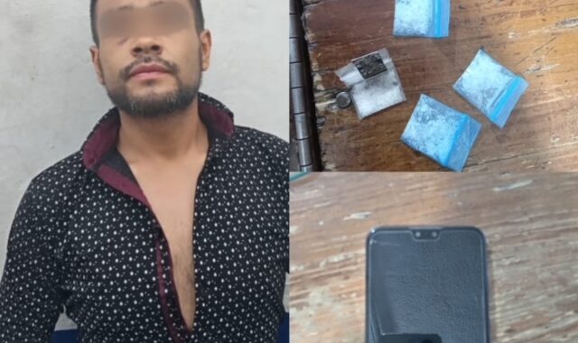 Arrestan a hombre con 4 dosis de presunto cristal; pretendía robarle celular a un adolescente