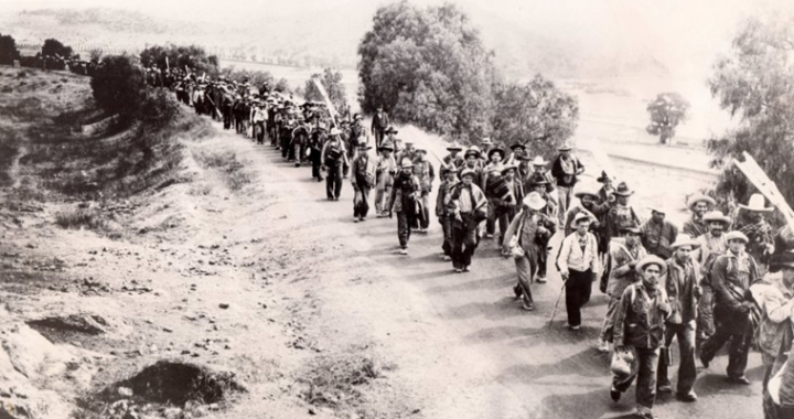 La marcha de los mineros de Guanajuato en 1936