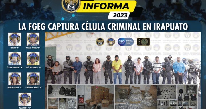 Rastrean y capturan a una célula de un grupo criminal de Irapuato