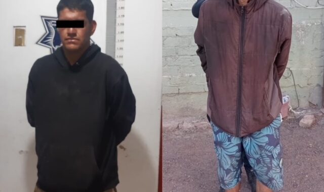 Sorprenden y arrestan a dos presuntos ladrones que pretendían saquear comercio en la zona sur