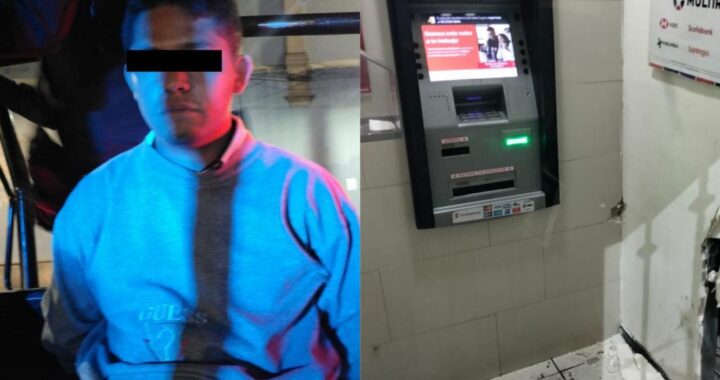 Detienen a joven cuando presuntamente pretendía perforar y robar cajero automático