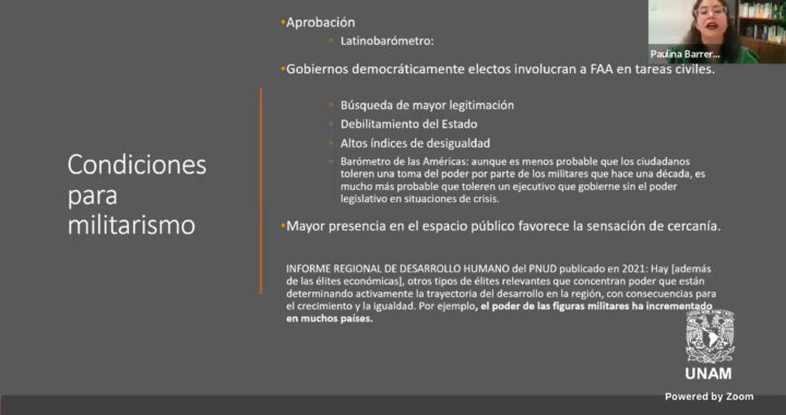 Advierten mayor participación de militares en tareas civiles en América Latina*