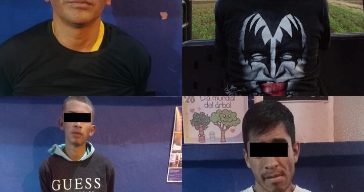 Detienen a 4 en la capital, tres presuntamente vinculados a robos