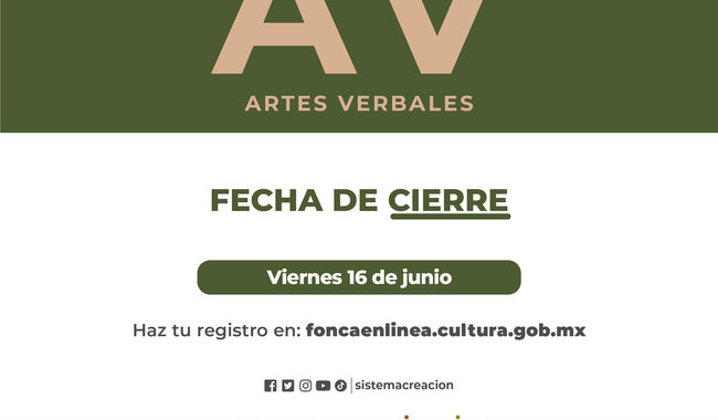 Última semana para postular proyectos de la convocatoria de Artes Verbales que ofrecen el Sistema Creación y el Inali