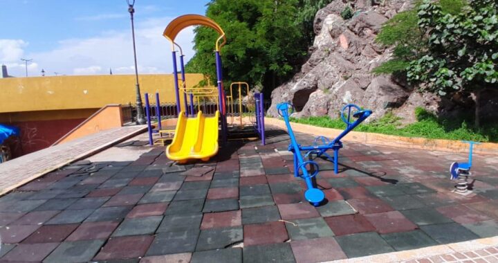 Rehabilitan el área recreativa de la Ex Estación del Ferrocarril