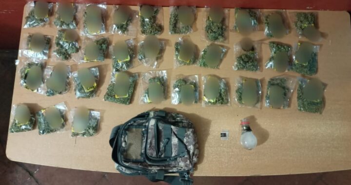 Detienen a joven en la comunidad Tacubaya con 33 bolsas de presunta marihuana