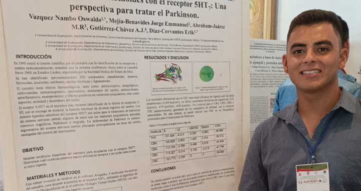 Premian estudio sobre la interacción de cannabinoides y el Parkinson del alumno del CINUG Oswaldo Vázquez