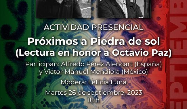 Con lectura sobre Piedra de Sol, evocarán en Casa Marie José y Octavio Paz el legado literario del Premio Nobel de Literatura 1990