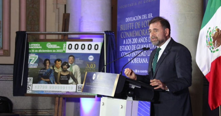Develan el Billete Conmemorativo de la Lotería Nacional “Guanajuato 200 Años de Grandeza”