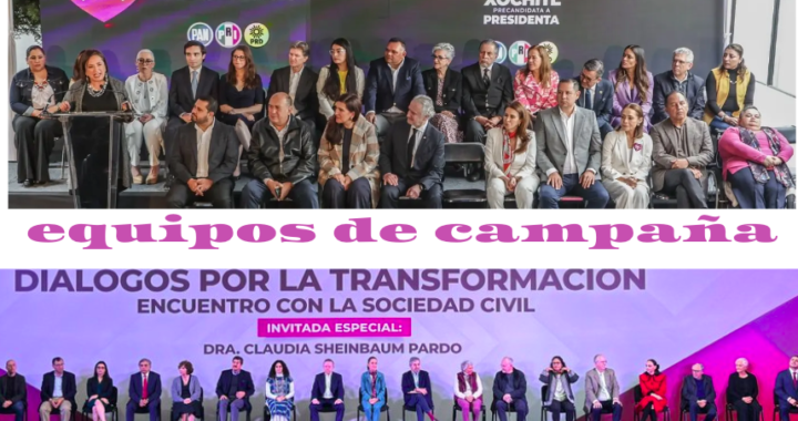 Dime con quién andas y te diré quién eres: los equipos de Claudia y Xóchitl