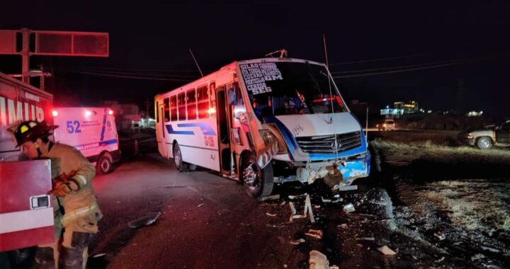 Choque entre autobús y automóvil deja una persona sin vida