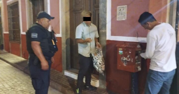 Detienen a 4 queretanos por pegar calcomanías en mobiliario del centro histórico
