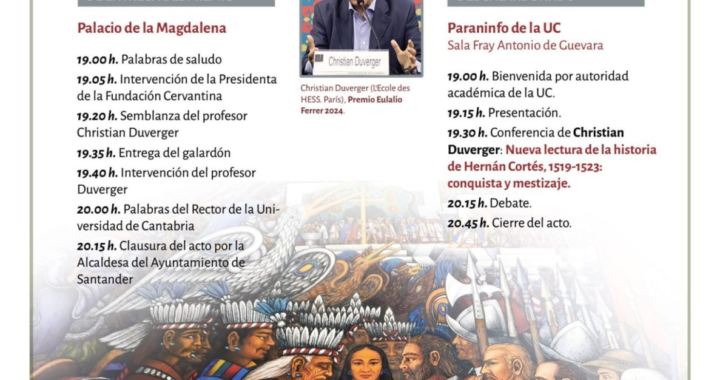 En el día Mundial del Libro recibe Duverger Premio Internacional Eulalio Ferrer 2023-2024