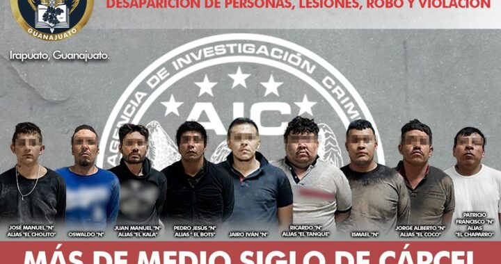 Sentencian a más de 50 años de cárcel a célula criminal que mantuvo en cautiverio a una víctima en Irapuato