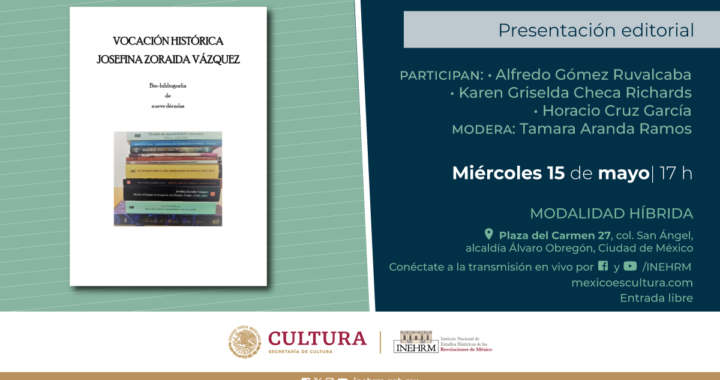 Inehrm presentará la biobibliografía de la decana Josefina Zoraida Vázquez 