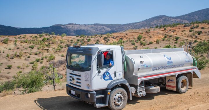Atiende el SIMAPAG la entrega de agua a las comunidades por medio de pipas externas