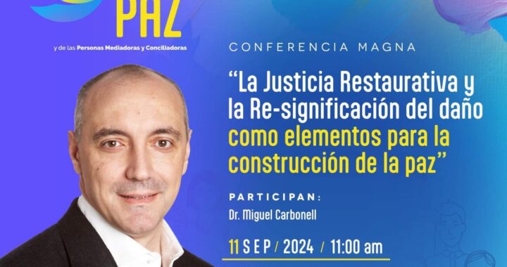 Miguel Carbonell estará en la UG para hablar de justicia restaurativa, en el marco del Día Internacional de la Paz