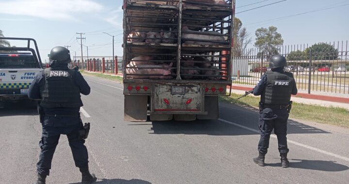 Tras persecución, recuperan tractocamión sobre carretera Celaya-Juventino Rosas