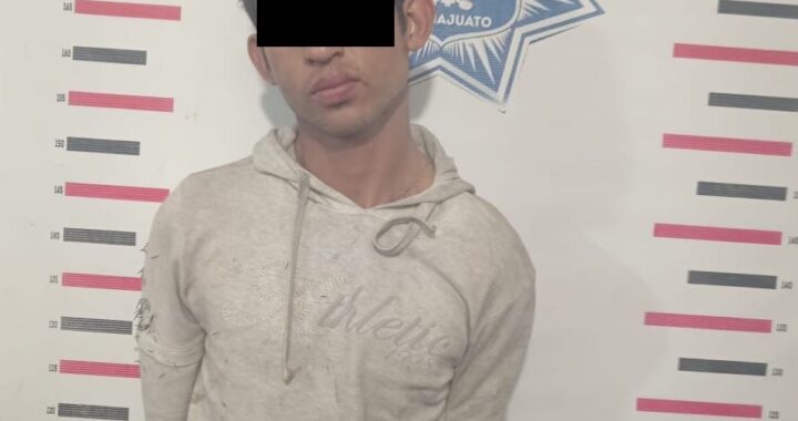 Detienen a presunto ladrón de teléfono celular en Guanajuato