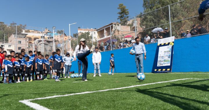 Inauguran Parque Urbano Deportivo con cancha de fútbol y skatepark