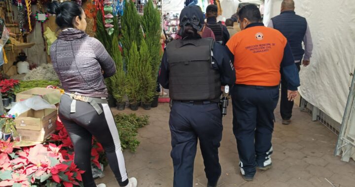 Verifican medidas de seguridad en el tianguis navideño del Cantador en la Capital