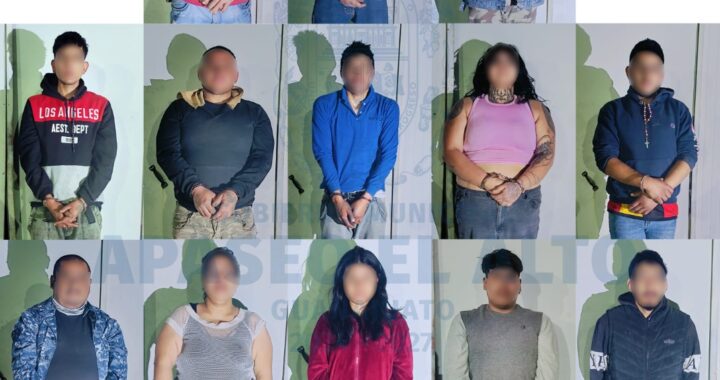 Detienen en Apaseo el Alto a 14 personas; aseguran armas de uso exclusivo del Ejército