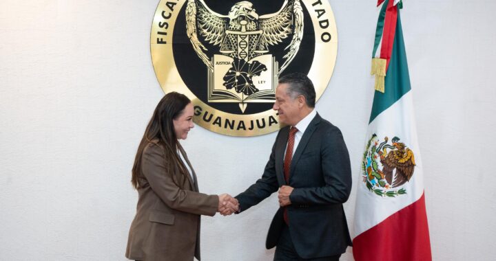 Samantha Smith y el fiscal Gerardo Vázquez Alatriste acuerdan reforzar la seguridad