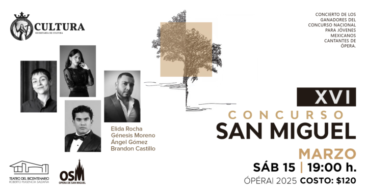 La Secretaría de Cultura de Guanajuato presenta el Concierto de Ganadores del concurso de ópera de San Miguel 2025