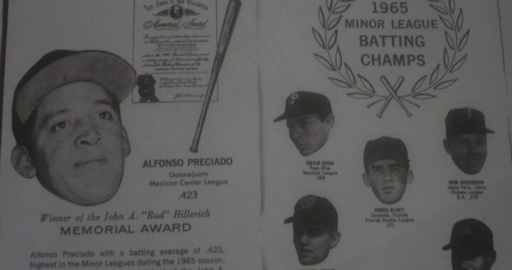 ALFONSO “CÓLERA” PRECIADO: INMORTAL DEL BÉISBOL GUANAJUATENSE, A 20 AÑOS DE SU FALLECIMIENTO Y A 60 DE SU “BAT DE PLATA”