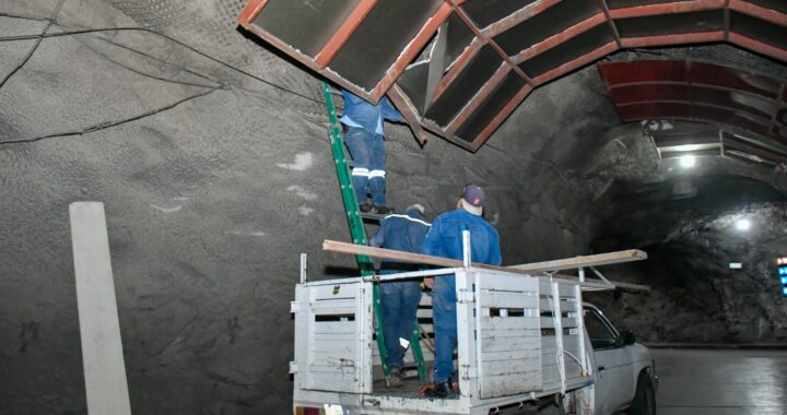 Repara Obra Pública estructura metálica en el ramal del Túnel Minero hacia el Túnel Constancia