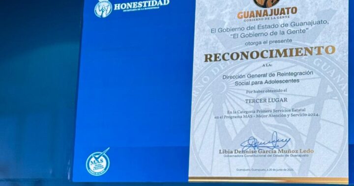 Destaca Dirección de Reintegración Social para Adolescentes por su innovación e inclusión en atención ciudadana 