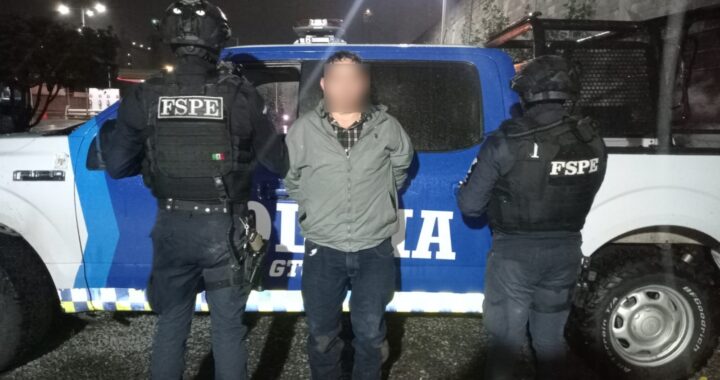 Detienen Células Mixtas a tres personas con arma de fuego en Yuriria 