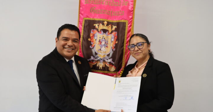 Nombra UG a la Mtra. María Guadalupe Pérez Rodríguez Directora de la ENMS Moroleón para el periodo 2025-2029