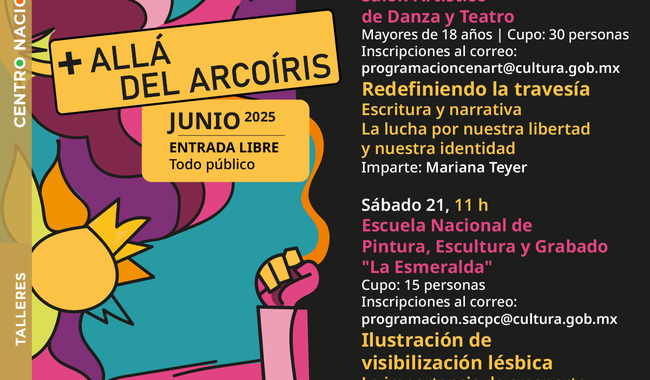 EL CENART SE SUMA A LAS CELEBRACIONES DEL MES DEL ORGULLO CON EL CICLO “+ ALLÁ DEL ARCOÍRIS”