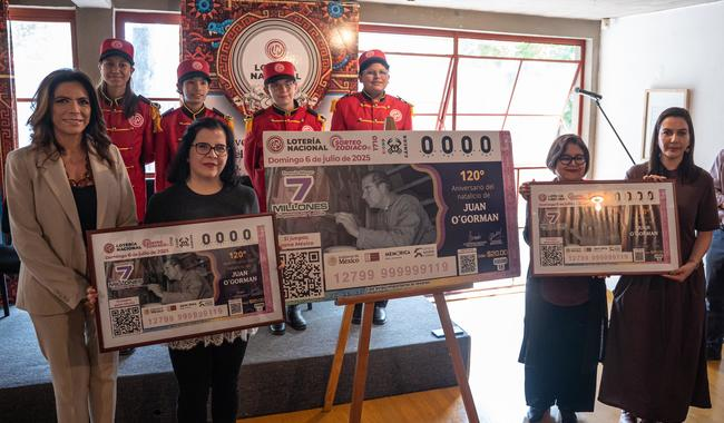 DEVELAN BILLETE DE LOTERÍA NACIONAL PARA RECONOCER EL LEGADO DE JUAN O’GORMAN