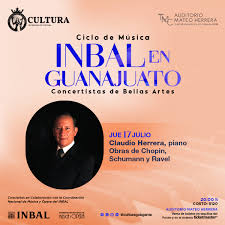 La Secretaría de Cultura presenta a Claudio Herrera en el Auditorio Mateo Herrera como parte del ciclo Música INBAL en los Estados