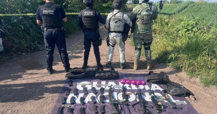 Tras ataque armado a la GN, detienen a 4 y aseguran arsenal en operativo interinstitucional en Salamanca