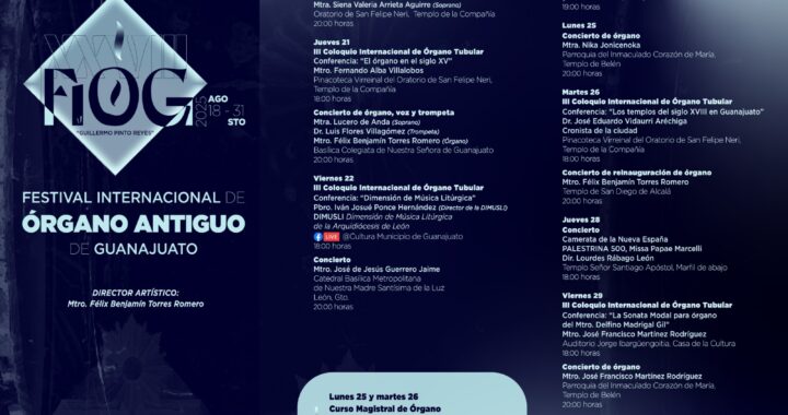 Acercan el Festival Internacional de Órgano antiguo de Guanajuato a un público cada vez más diverso