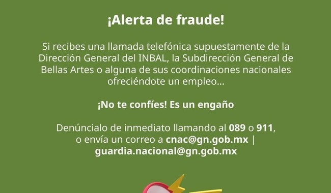 EL INBAL ALERTA SOBRE INTENTOS DE ESTAFA TELEFÓNICA A SU NOMBRE