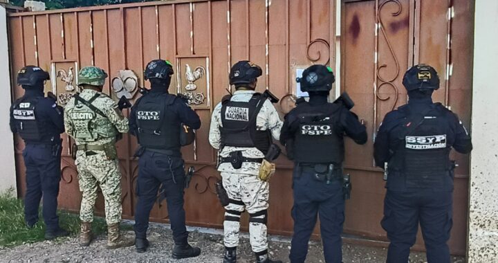 Cateo en Hacienda Guadalupe, Guanajuato: detiene FSPE a una persona y asegura inmueble, drogas y armas