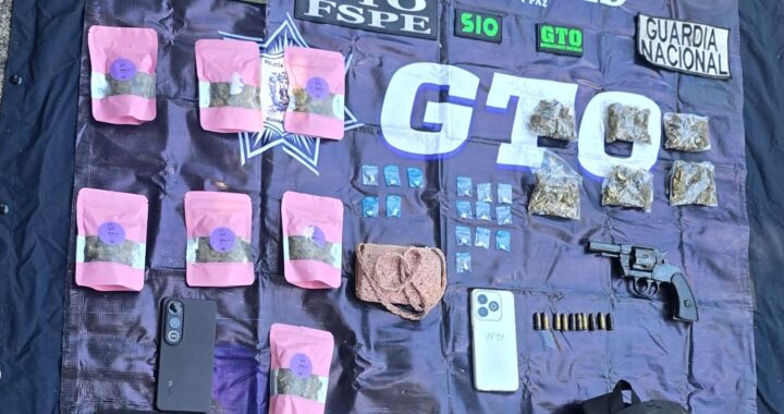 Asegura FSPE 350 dosis de droga en Valle de Santiago: hay dos detenidos