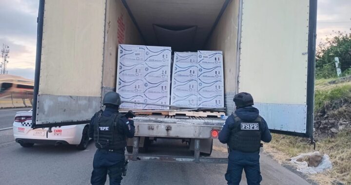 Recupera FSPE tractocamión con 28 toneladas de carne para hamburguesa; su valor estimado es de 5MDP