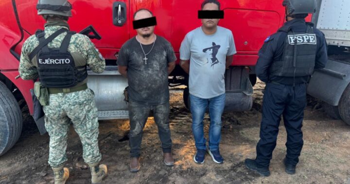 Aseguran tractocamión con mercancía valuada en 800 mil pesos